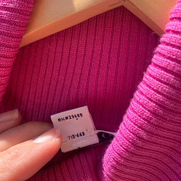 Pendleton pink turtleneck pink sweater 100% merino wool size XL - Picture 7 of 15